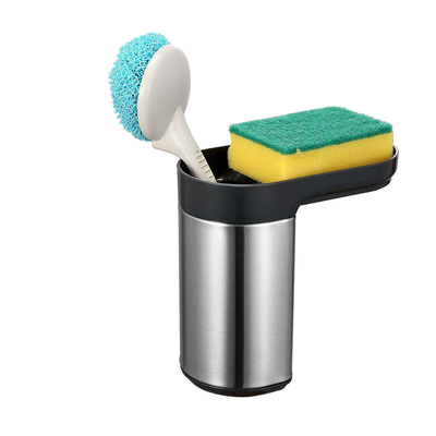 comprar Organizador de lavatório de cozinha de aço inoxidável não dobrável para armazenamento de esponja e escova Fabricação em linha