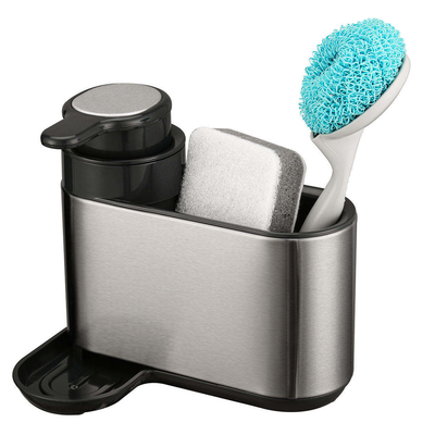 comprar Rack organizador de lavatório de cozinha de aço inoxidável com bomba de fluido e suporte de esponja Fabricação em linha