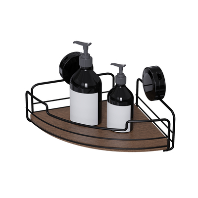 comprar Organizador de banheiro de metal Carrinho de chuveiro montado na parede com copo de sucção e design funcional Fabricação em linha