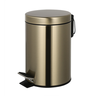 comprar Estrutura Pedal do pé Caixote de lixo doméstico Metal redondo aço inoxidável 3L 5L 12L 20L 30L Fabricação em linha