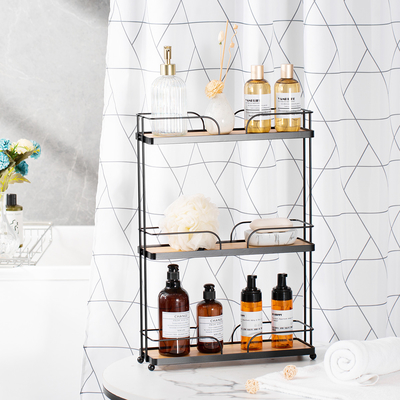 comprar Montado na parede 3 níveis de metal banheiro Caddy organizador prateleira OEM ODM Fabricação em linha