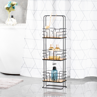 comprar Tipo de banheiro moderno de duche Caddy 3 camadas Metal organizador de prateleira de arame Fabricação em linha