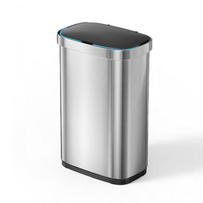 comprar Largo volume de aço Sensor automático Lixeira aberta Top Lixeira sem toque Fabricação em linha