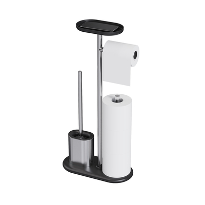 comprar Compatível de aço inoxidável porta de papel de banho TPR porta de escova de banho SET porta de tecido de escova de banho durável Fabricação em linha