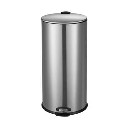 comprar Home Office 30L Doméstico suave fechado blindagem redonda pedais de lixeira de lixo com tampa fina para latrinas de lixo do banheiro Fabricação em linha