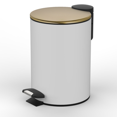 comprar 3L/5L/8L/12L/20L/30L Lixeira redonda de aço inoxidável com pedal de pé e tampa de rolamento Solução sustentável de eliminação de resíduos Fabricação em linha