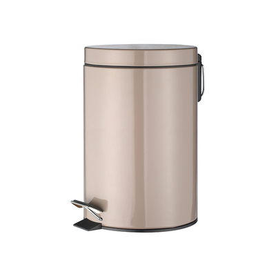 comprar Cobertura de rolamento Tipo 3L/5L/8L/12L/20L/30L SS Lixeira redonda para casa Pedal de pé de aço inoxidável Lixeira Fabricação em linha