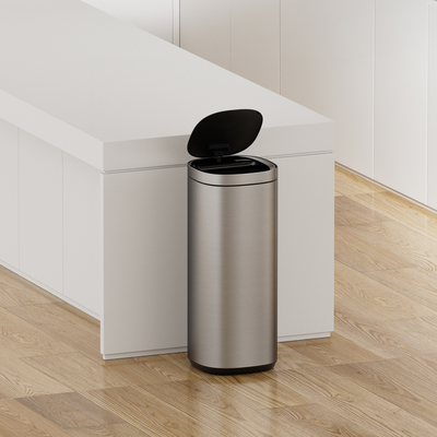 comprar Estrutura permanente 50L Sensor de movimento de aço inoxidável Lixeira doméstica para eliminação inteligente e elegante de resíduos Fabricação em linha