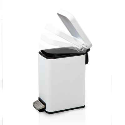 comprar Pedal de pé de aço inoxidável de 5L Cabaz de lixo Forma retangular para uso doméstico e cozinha Fabricação em linha