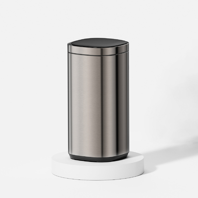 comprar Fornecimento de energia Bateria Alimentada 30L Sensor inteligente de aço inoxidável Lixeira com acabamento de cetim e abertura automática Fabricação em linha