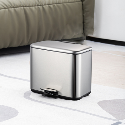 comprar 2 Divisão 3L*2 Capacidade Caixote de reciclagem de aço inoxidável para gestão elegante de resíduos Fabricação em linha