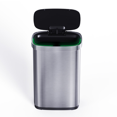 comprar Casa Caixote de lixo de aço inoxidável com sensor automático e baterias necessárias Caixote de lixo inteligente personalizado Fabricação em linha