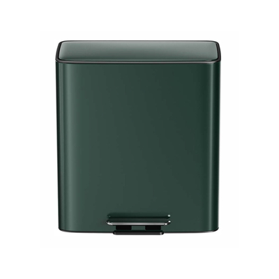 comprar Cobertura de rolamento Tipo 28L*2 aço inoxidável suave fechado pedais quadrados Lixeira de lixo para escritório sala de estar Lixeira Fabricação em linha