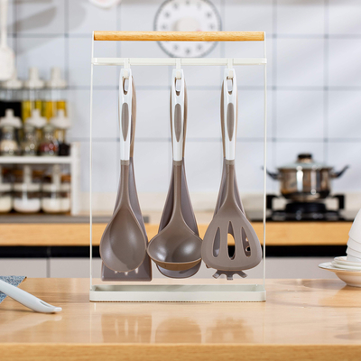 comprar Organizador de cozinha de metal pendurado organizador de armazenamento multifunção organizador de cozinha organizador de utensílios de rack Fabricação em linha