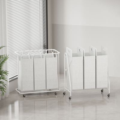 comprar Domicílio 3 Divisão KD Estrutura Ferro Metal Filho Cesto de Lavagem Com Rodagens Utilidade Cesto de Lavagem de Grande Capacidade Fabricação em linha