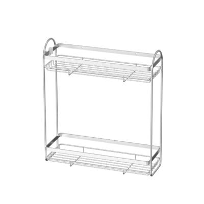 comprar 2 níveis Fácil de instalar Caddy de chuveiro de parede de aço inoxidável organizador rack para banheiro Fabricação em linha