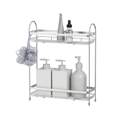 comprar 2 níveis de banheiro organizador de banheiro de aço inoxidável Fabricação em linha