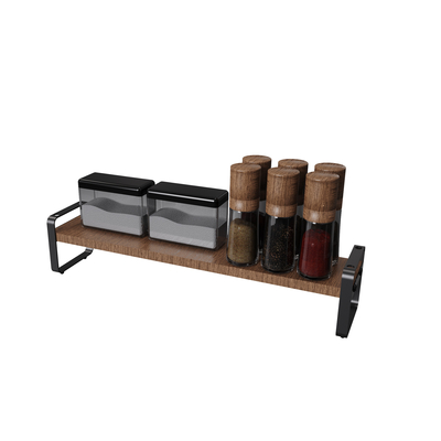 comprar MDF tipo de madeira elemento de madeira de design moderno organizador de cozinha de metal elegante Fabricação em linha