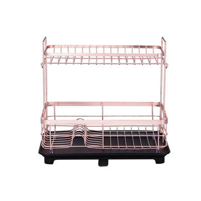 comprar 2 Nível Compacto Disco Drainer Rack Board Com Chrome Plating Wire Para organização da cozinha Fabricação em linha