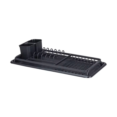comprar Home Rack de prato de alumínio resistente à ferrugem com placa de drenagem e porta utensílios Fabricação em linha