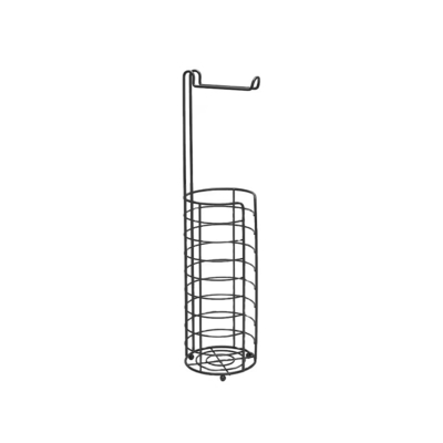 comprar Armazenamento de banheiros Rack de arame de ferro Porta-rolos de banheiro Revestimento em pó de cromo Fabricação em linha