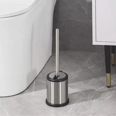 comprar Experiência de limpeza de banheiro sem problemas com escova de banheiro de aço inoxidável econômica e suporte automático aberto Fabricação em linha