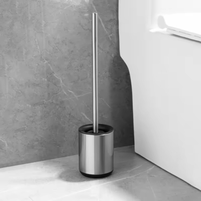 comprar Escova de banheiro de aço inoxidável de design moderno com acabamento Matt e silicone anti-impressão digital Fabricação em linha