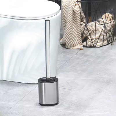 comprar Compacto de aço inoxidável de banheiro TPR Toilet Brush Holder Set com design europeu quente e escova durável Fabricação em linha