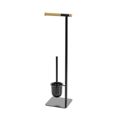 comprar Acessórios profissionais de banheiro estilo de design moderno aço inoxidável porta escova de banheiro de pé livre e porta papel Fabricação em linha