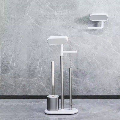 comprar Stainless Steel Banheiro Toilet Brush And Roll Holder Set OEM Free Standing Fabricação em linha
