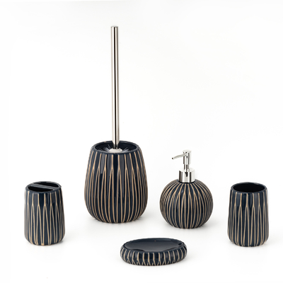 comprar Acessórios de casa de banho Conjunto Dispensador de Sabão de espuma de cerâmica Porta escova de dentes Fabricação em linha