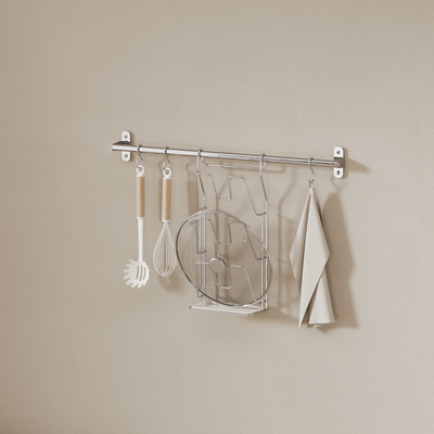 comprar Kitchen Pot Lid Holder Tipo de instalação de parede Organizador de cozinha multifuncional sustentável Fabricação em linha