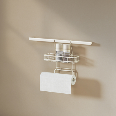 comprar Tipo de instalação Porta-papel de cozinha Mural Cadeira de armazenamento de cozinha pendurada Organizador moderno e elegante Fabricação em linha
