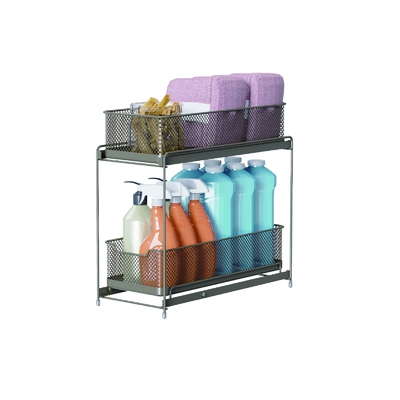 comprar Sob a pia organizador cesto deslizante cesto de armazenamento moderno de banheiro combinação de estilo e função Fabricação em linha
