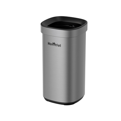comprar Lixeira de lixo de aço inoxidável rectangular sem tampa para armazenamento doméstico 8L/12L/20L/30L Fabricação em linha