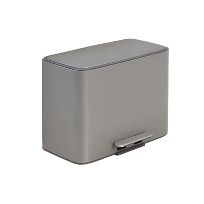 comprar Impressão de logotipo Permitido Quadrado 11,5L*3 aço inoxidável Brinco de lixo de pedal fechado suave para reciclagem na sala de estar escritório Fabricação em linha