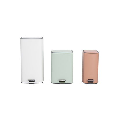comprar Impressão de logotipo Permitido 18L aço inoxidável suave fechar Pedal quadrado Lixeira Lixeira Lixeira lixeira lixeira para sala de estar e escritório Fabricação em linha