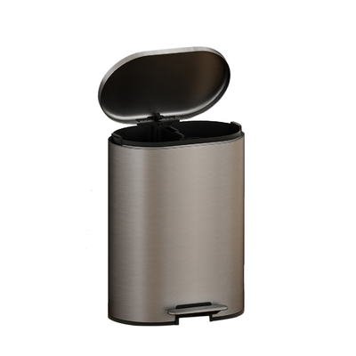 comprar lata de lixo rectangular Arranque os resíduos com o depósito de pedal de aço inoxidável 6L à prova de impressões digitais e fecho suave Fabricação em linha