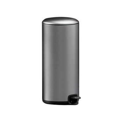 comprar 30L de aço inoxidável para uso doméstico Pedal de tampa fina elegante Lixo de lixo Lixo de lixo Lixo de poeira suave fechado Rondo Lixo de metal RONDO Fabricação em linha