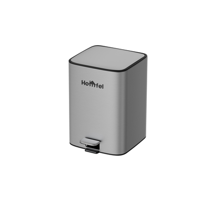 comprar Cobertura de rolamento Tipo 28L de aço inoxidável Pedal quadrado fechado suave Pedal de pés de lixo Design para escritório de sala de estar Fabricação em linha