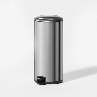 comprar 20L cozinha de aço inoxidável banheiro pedais de tampa fina lixo lixo lixo lixo compacto fechado caixa de lixo de metal redondo durável Fabricação em linha