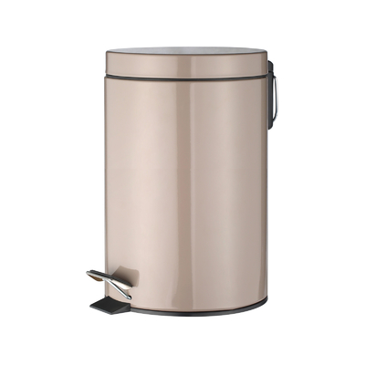 comprar 3L / 5L / 8L / 12L / 20L / 30L Cabazão de pedais redondo de aço inoxidável com tampa de rolamento Fabricação em linha