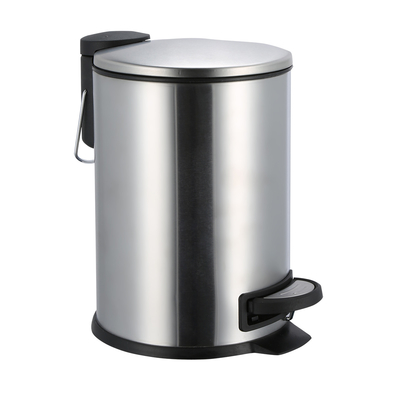 comprar Sala de cuidados com bebês BSCI Bin Pedal Household Round Trash Bin de aço inoxidável com tampa fina 3L/5L/12L/20L/30L Fabricação em linha