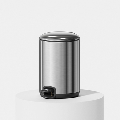 comprar Banheiro de aço inoxidável de 30L Pedal de tampa fina Lixo de lixo Lixo de lixo Lixo de poeira Suave fechar redondo Lixo de metal sustentável Fabricação em linha