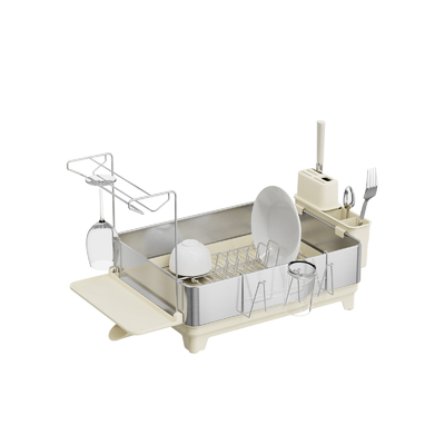 comprar Receptor de pratos de cozinha multifuncional De aço inoxidável Receptor de pratos e organizador com suporte de copo e suporte de talheres Fabricação em linha