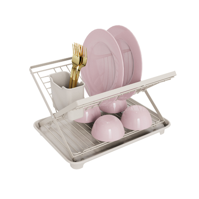 comprar Rack de drenagem de pratos dobrável - Organizador de cozinha dobrável para pratos e utensílios que economiza espaço Fabricação em linha