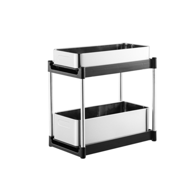 Mantenha a sua mesa de cozinha livre de confusão com 2 camadas de aço inoxidável