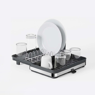 Desembaçador de pratos de cozinha de aço inoxidável com design desmontável