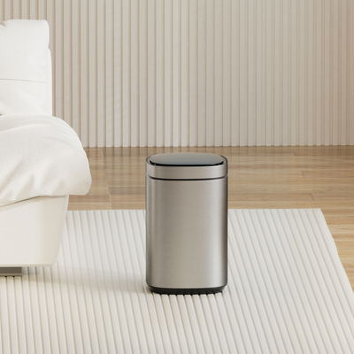 Capa de rolagem Tipo 20L Bin de sensor inteligente de aço inoxidável doméstico com sensor de movimento sem toque e design de grande capacidade