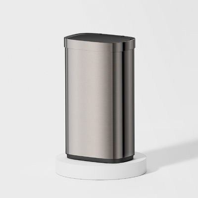 Capacitação grande Indução Tipo Sensor Inteligente de Aço Inoxidável Lixeira 50L Rectangular Motion Sensor Bin para a Cozinha
